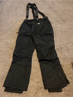KARBON Black Women's Insulated Ski/Snow Pants with Adjustable Suspenders